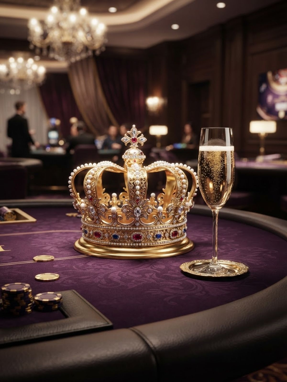 Gouden kroon en champagne voor VIP leden